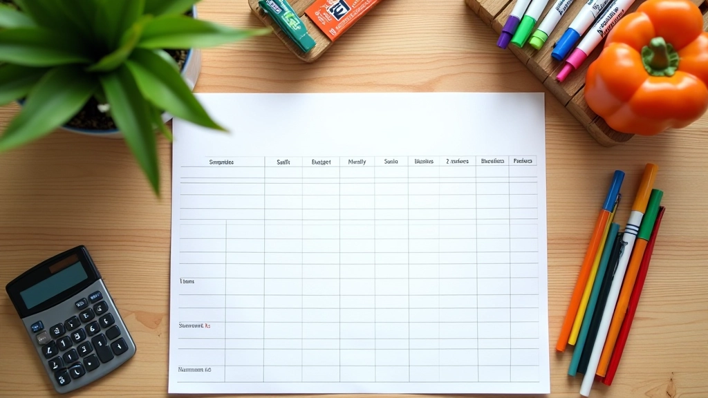 Rozpočetní plán a grafické zobrazení výdajů na stole, analýza měsíčních nákladů