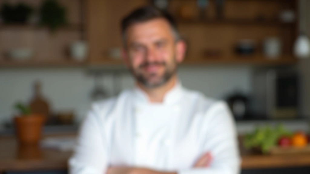 Portrét muže, kuchař a specialista na vaření do zásoby