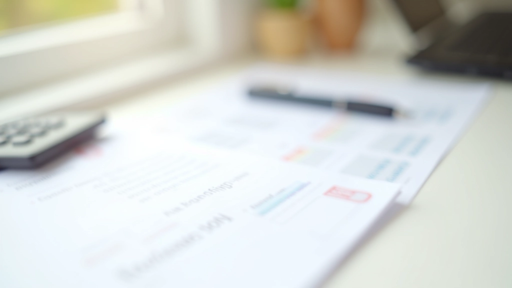 Finanční tabulka a výkazy na psacím stole s tužkou