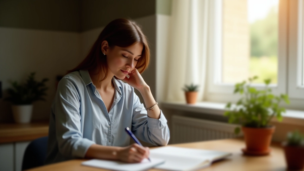 Notebook s perem na psacím stole, rozpočet a seznam nákupů, příprava na měsíční sledování výdajů